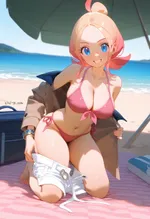 海に遊びに来たミアレシティMZ団の皆様他