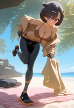 海に遊びに来たミアレシティMZ団の皆様他